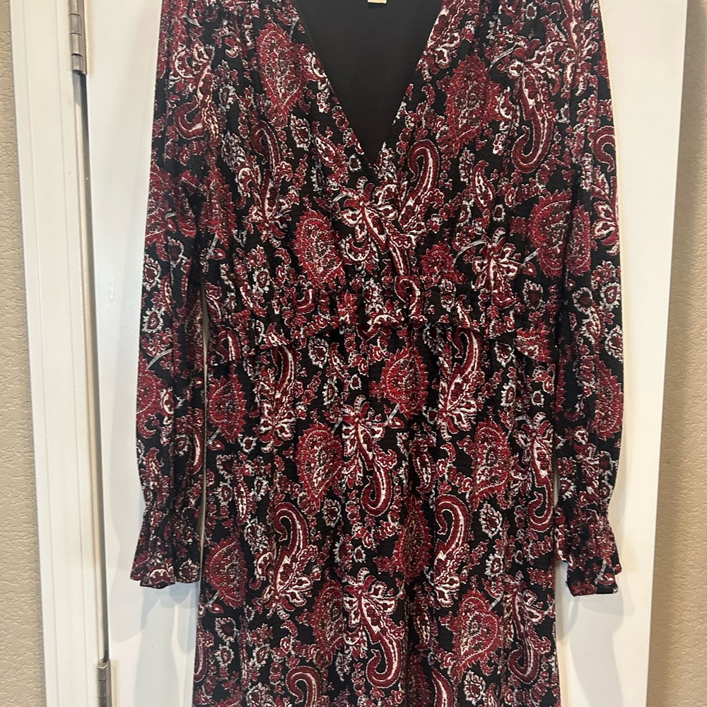 Michael Kors Red and Black knee length, worn 1 time!!! Price lowered has to go!